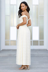 Soft Serve Off Shoulder Maxi Dress Yellow