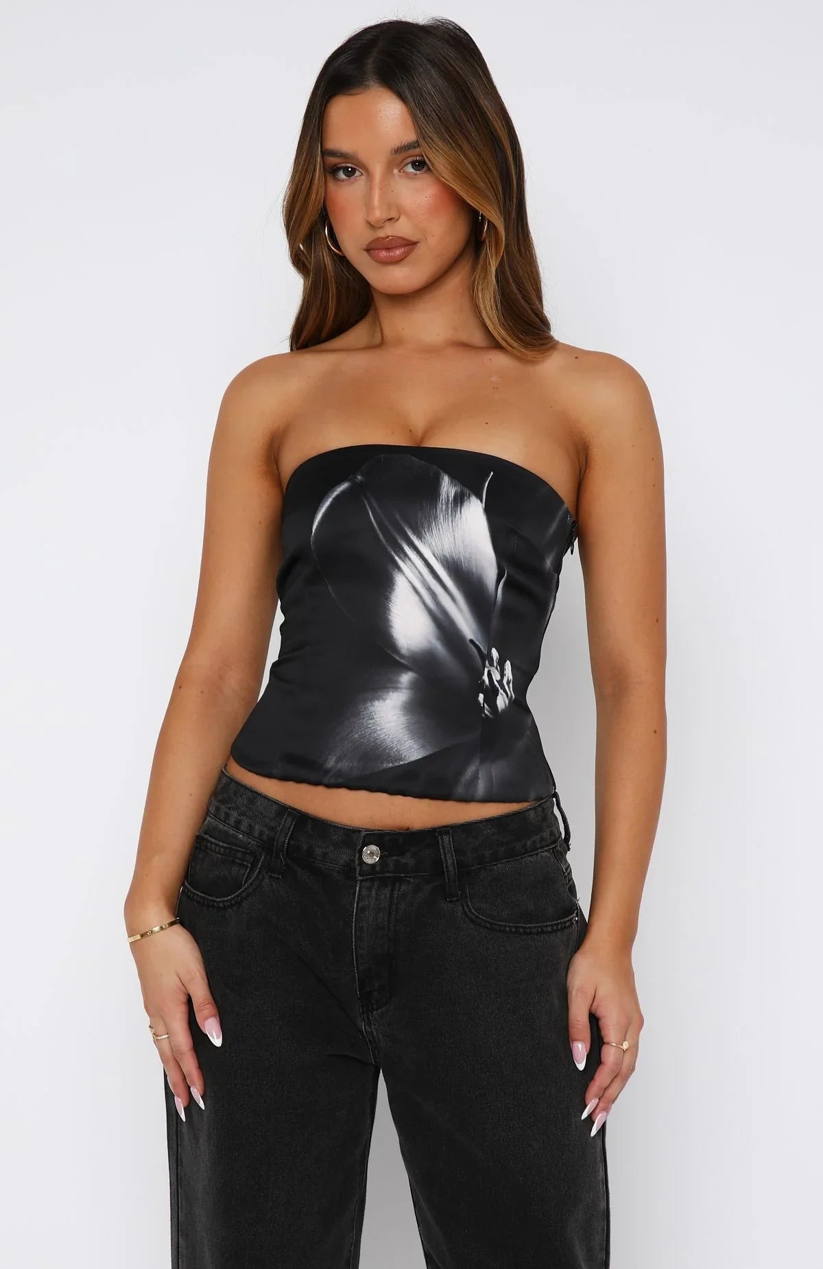 I'll Be Alright Strapless Bustier Midnight Twist